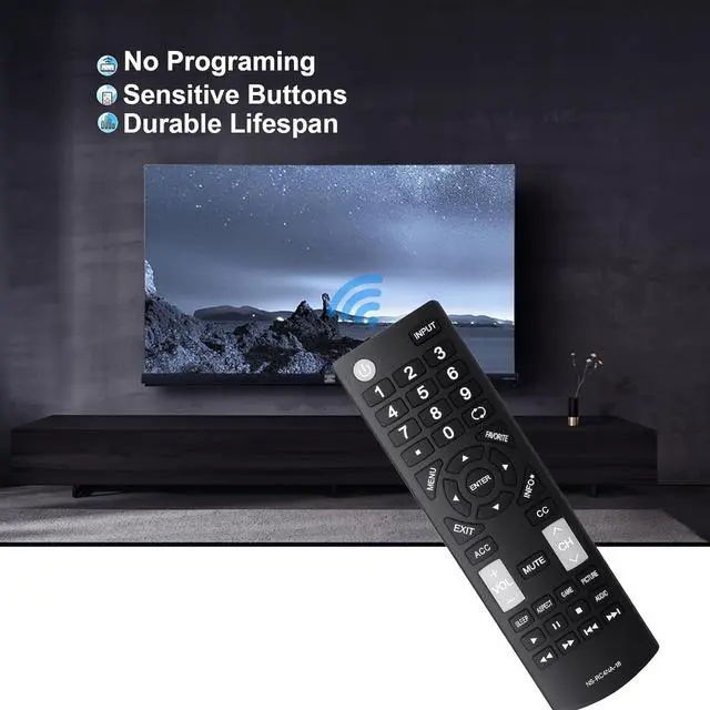Alt view image 7 of 7 - Universal Remote Control Replacement Fit for All Insignia LED-LCD HDTV TVs