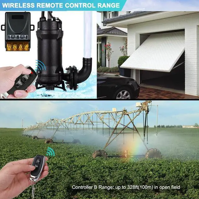 Alt view image 3 of 6 - Wireless Remote Switch with 328 ft Long Range DC 12V/24V/48V/72V Current Rating 30A 12v Remote Control Switch for All Kinds of DC Motors Luminaire Controll etc