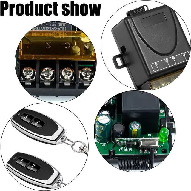 Alt view image 4 of 6 - Wireless Remote Switch with 328 ft Long Range DC 12V/24V/48V/72V Current Rating 30A 12v Remote Control Switch for All Kinds of DC Motors Luminaire Controll etc