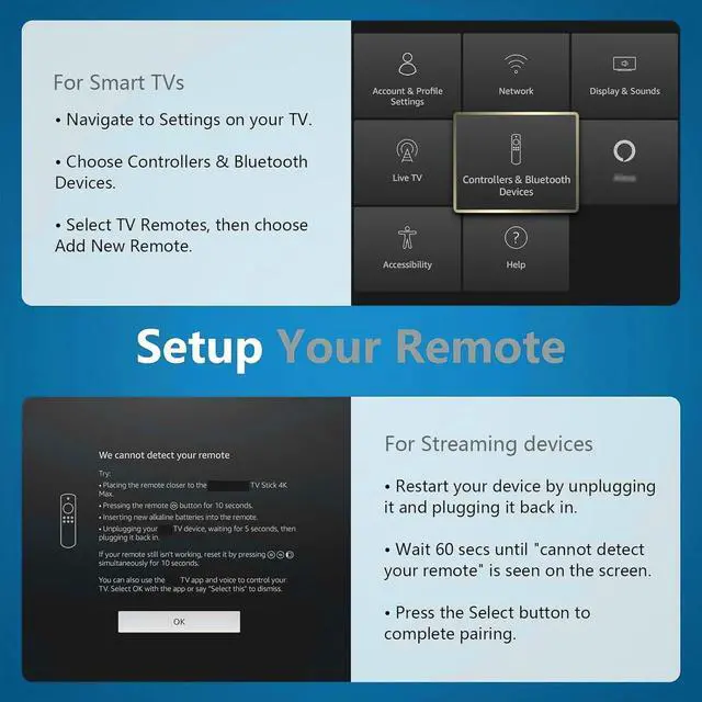 Alt view image 4 of 5 - New Voice Remote Replacement Compatible with AMZ Stick (4K 4K Max HD Lite) TV Cube Fit for Insignia Toshiba Smart TVs