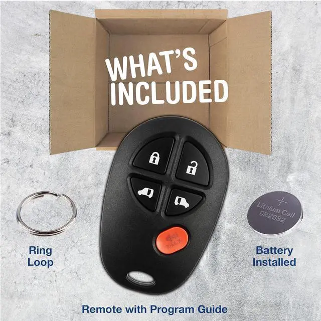 Alt view image 2 of 7 - Key Fob for 2004 2005 2006 2007 2008 2009 2010 2011 2012 2013 2014 2015 2016 2017 2018 Toyota Sienna Keyless Entry Remote Control 5-Button GQ43VT20T Programming Guide Included
