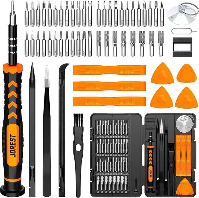 Main image of JOREST 59Pcs Small Precision Screwdriver Set with Torx T5 T6 T8 Mini Repair Tool Kit for Macbook Computer Laptop iPhone PS4 PS5 Xbox Switch Eyeglasses Watch PC Ring Doorbell Electronic