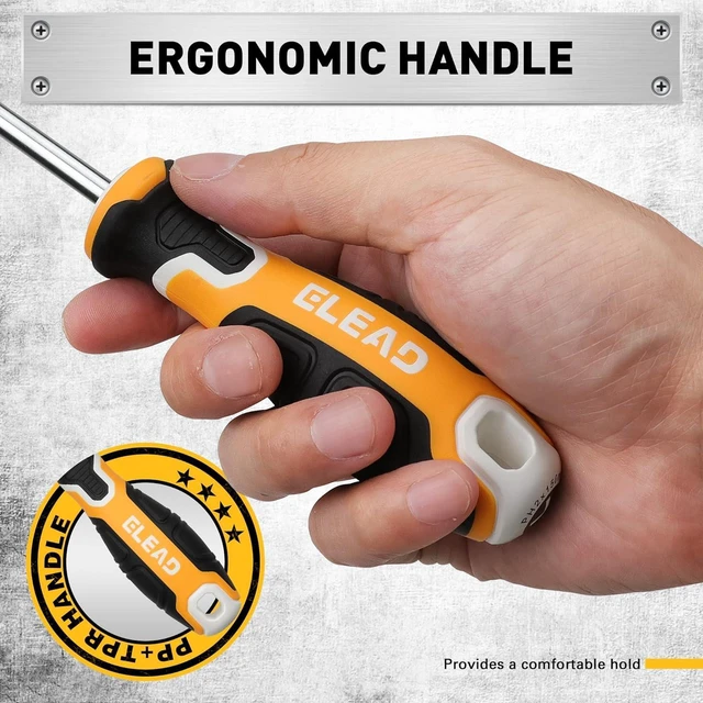 Alt view image 4 of 7 - 6-Piece Magnetic Screwdrivers Set 3 Phillips and 3 Slotted Tips Professional Cushion Grip Screwdriver Set
