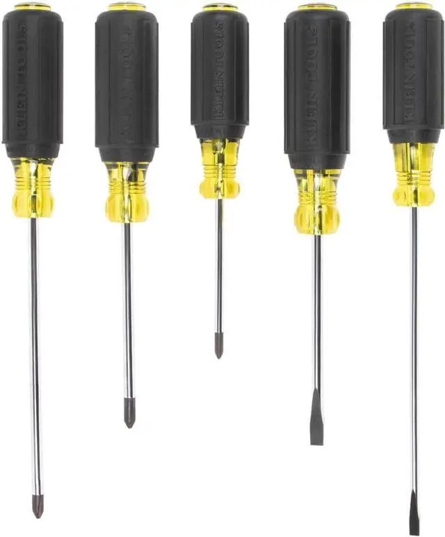 Alt view image 6 of 6 - 85805 Screwdriver Set Made in USA Multi-Purpose Precision Machined Tips (3) Phillips (2) Slotted Cushion-Grip Handle 5-Piece