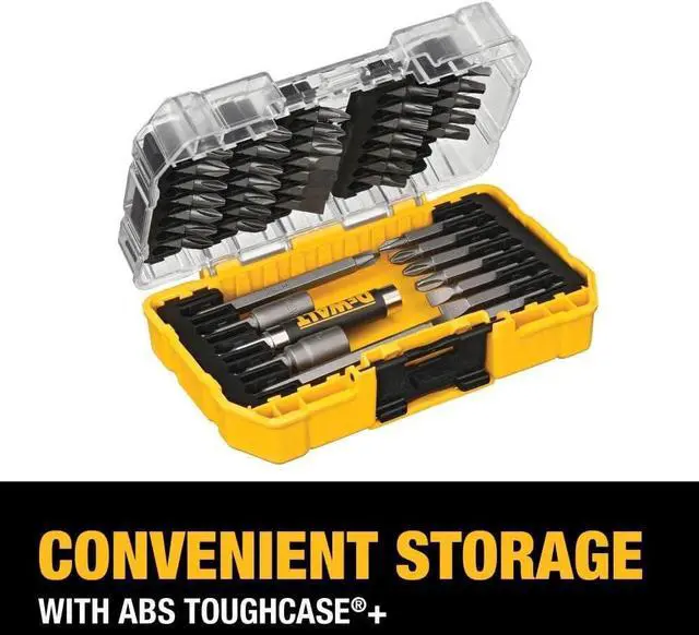 Alt view image 5 of 7 - Screwdriver Bit Set with Tough Case 45-Piece (DW2166) Grey/Silver Screwdriving Set with Tough Case