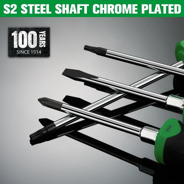 Alt view image 3 of 7 - 11-Piece Magnetic Screwdriver Set Slotted/Phillip/Star Screwdrivers