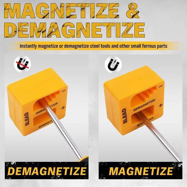 Alt view image 4 of 7 - 11-piece Screwdriver Set 5 Phillips and 5 Slotted Tips magnetic screwdriver set screw driver work on small screws as well as large. Magnetizer Demagnetizer for Screwdriver Tips Bits and Small Tools