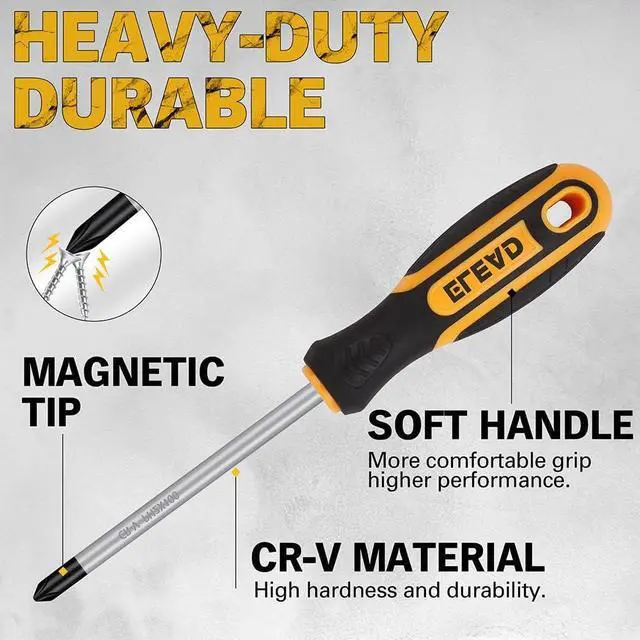 Alt view image 7 of 7 - 11-piece Screwdriver Set 5 Phillips and 5 Slotted Tips magnetic screwdriver set screw driver work on small screws as well as large. Magnetizer Demagnetizer for Screwdriver Tips Bits and Small Tools