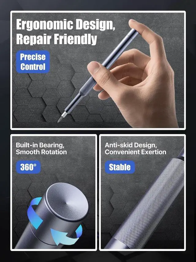 Alt view image 6 of 7 - 37-in-1 Precision Screwdriver Set [Super Durable] Magnetic Small Screw Driver Tiny Torx with T2 T3 T4 T5 T6 T7 T8 T9 T10 T15 Mini Repair Tool Kit for Watch Computer Xbox PS3 PS4 PS5 More