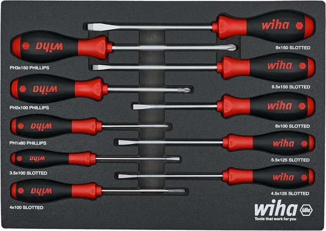 Main image of 30280 10 Piece SoftFinish Cushion Grip Screwdriver Tray Set