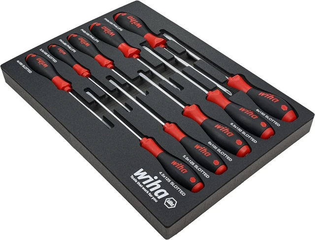 Alt view image 2 of 7 - 30280 10 Piece SoftFinish Cushion Grip Screwdriver Tray Set