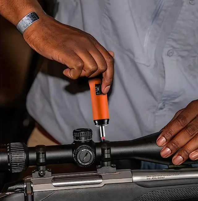 Alt view image 7 of 7 - Torque Screwdriver Wrench Driver Set 10-70 Inch Pounds lbs for Maintenance with T-bar Handle 40 Hex Bits 1/4 Socket Shaft Extension For Tools Bike Repairing and Mounting (Orange)
