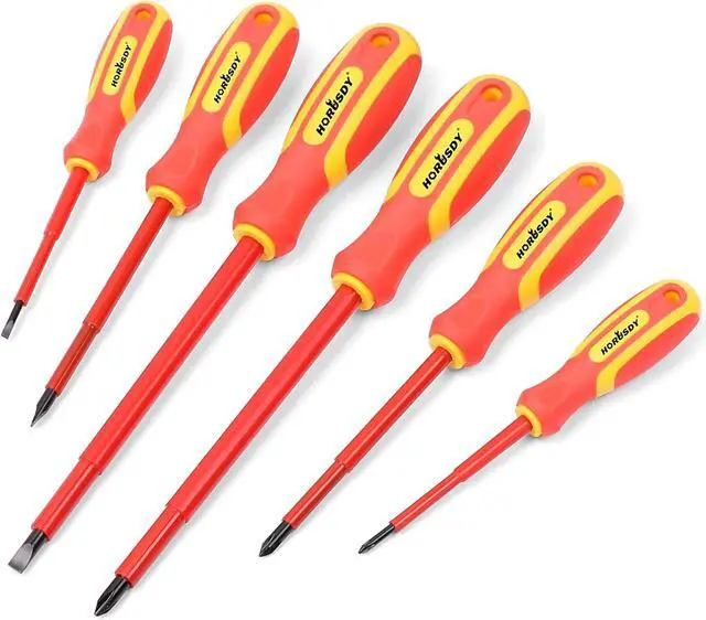 Main image of 6-Piece 1000v Insulated Screwdriver Set Magnetic Tip Electrician screwdriver Set (Insulated Screwdriver Set)