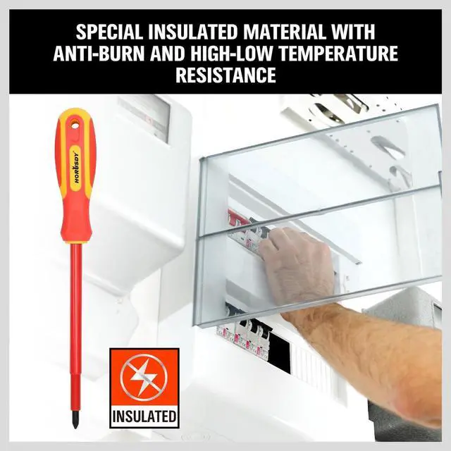 Alt view image 7 of 7 - 6-Piece 1000v Insulated Screwdriver Set Magnetic Tip Electrician screwdriver Set (Insulated Screwdriver Set)