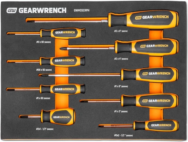 Main image of 9 Piece Phillips Screwdriver Set