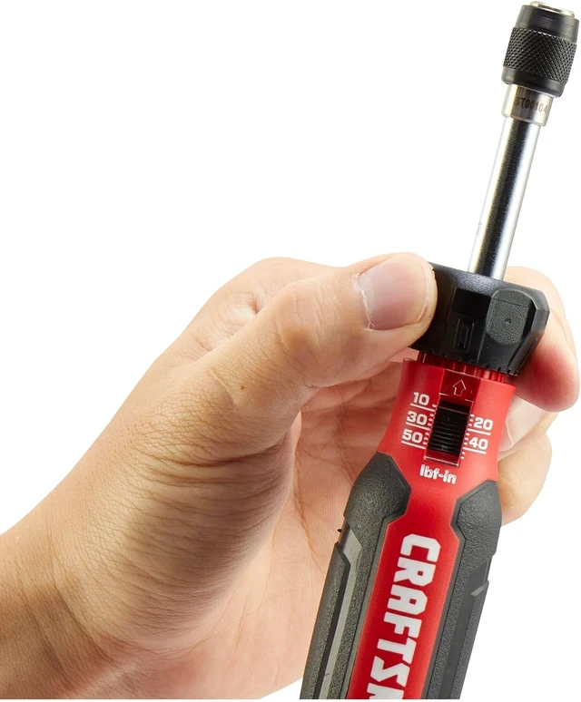 Alt view image 7 of 7 - Torque Screwdriver Set with Storage 1 Phillips Slotted Hex Torx and Square Screwdriving Bits 29 Piece (CMHT68130)