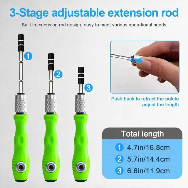 Alt view image 2 of 7 - 32 in 1 Small Precision Screwdriver Set Tiny Magnetic Screwdriver Sets Professional Repair Tool Kit for Glasses Watches Laptop Electronics Toys Jewelry Computers