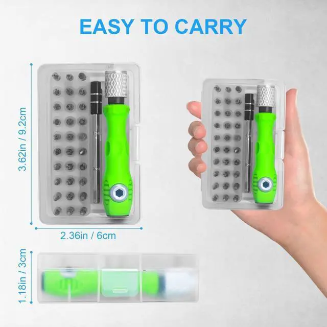 Alt view image 7 of 7 - 32 in 1 Small Precision Screwdriver Set Tiny Magnetic Screwdriver Sets Professional Repair Tool Kit for Glasses Watches Laptop Electronics Toys Jewelry Computers