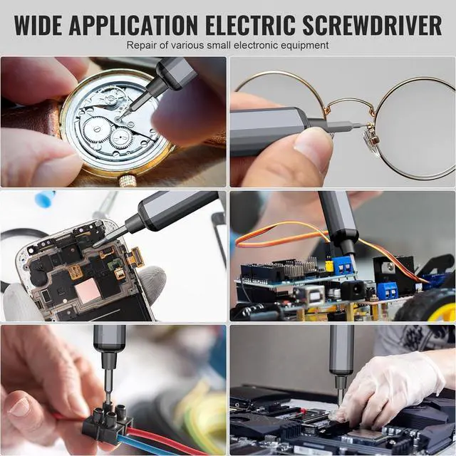 Alt view image 7 of 7 - Mini Electric Screwdriver 3.7V Cordless Screwdriver Set Precision Electric Screwdrivers 72-in-1 Magnetic Bits Rechargeable Portable Repair Tool Kit for Electronics Laptops Glasses Clocks