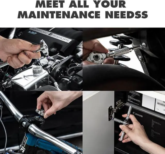 Alt view image 7 of 7 - Ratchet Screwdriver Set 42 in 1 magnetic Screwdriver sets S2 Steel Bits DIY Combination Flexible Shaft Suitable for Furniture Assembly Precision Electrical Appliance Repair Bicycle Tools