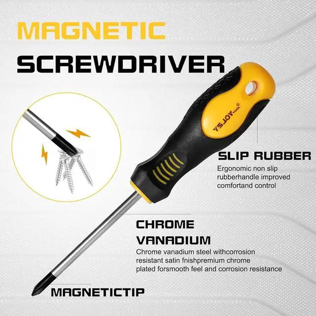 Alt view image 6 of 7 - 86-Piece Magnetic Screwdriver Set CR-V Steel Includes Slotted/Phillips/Torx Mini Precision Screwdrivers Nut Drivers Driver Bits and Magnetizer with Sturdy Toolbox
