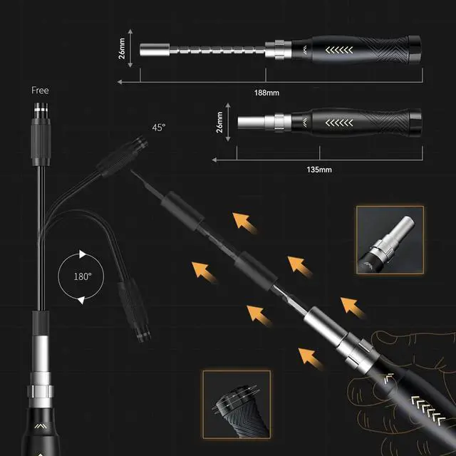 Alt view image 2 of 6 - Precision Screwdriver Set Laptop Screwdriver Kit 164 in 1 Professional Computer Screwdriver Repair Kit with T6 Torx Bit for MacBook iPhone Watch Camera Eyeglass Xbox DIY