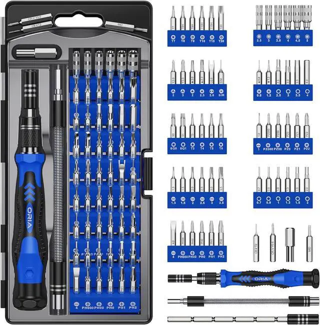 Main image of Precision Screwdriver Set 61 in 1 Small Screwdriver Set with 57 Precision Bits Portable Repair Tool Kit Magnetic Screw Driver Kit with Extension Rod for Smartphone PC Watch Toys Blue
