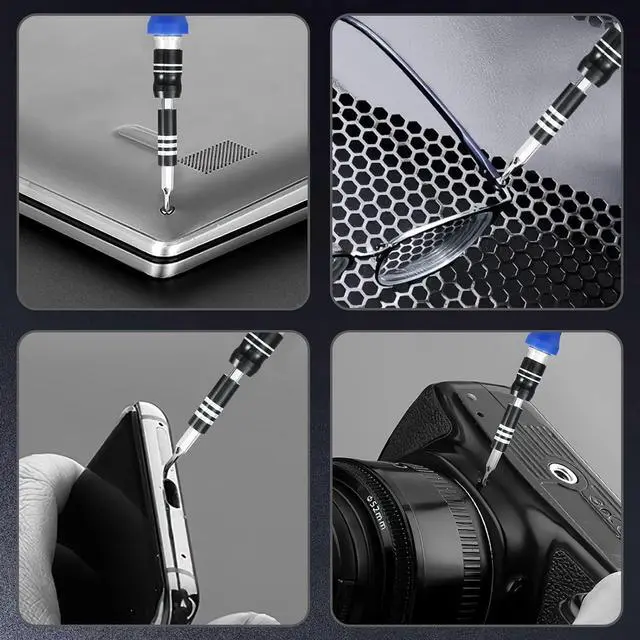 Alt view image 5 of 7 - Precision Screwdriver Set 61 in 1 Small Screwdriver Set with 57 Precision Bits Portable Repair Tool Kit Magnetic Screw Driver Kit with Extension Rod for Smartphone PC Watch Toys Blue