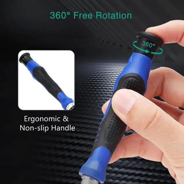 Alt view image 7 of 7 - Precision Screwdriver Set 61 in 1 Small Screwdriver Set with 57 Precision Bits Portable Repair Tool Kit Magnetic Screw Driver Kit with Extension Rod for Smartphone PC Watch Toys Blue