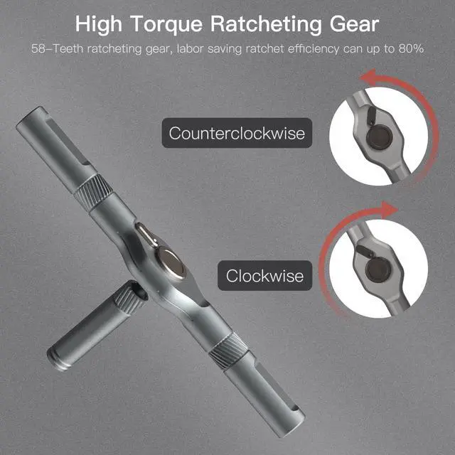 Alt view image 2 of 7 - AtuMan 24 in 1 Ratchet Screwdriver Set with Detachable Handle S2 Alloy Steel Precision Bits Magnetic Ratcheting Screwdriver with Case for Bicycle Computer Electronics Repair Ideal for Home DIY