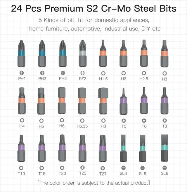 Alt view image 3 of 7 - AtuMan 24 in 1 Ratchet Screwdriver Set with Detachable Handle S2 Alloy Steel Precision Bits Magnetic Ratcheting Screwdriver with Case for Bicycle Computer Electronics Repair Ideal for Home DIY