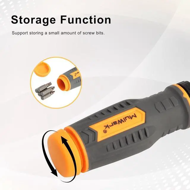 Alt view image 7 of 7 - Screwdriver Bit Set & Socket Kit 77-Pieces Ratcheting Screwdriver Set with Case 77 in 1 Multi Bit Screw Driver for Home DIY Electronics Car Emergency and Garage
