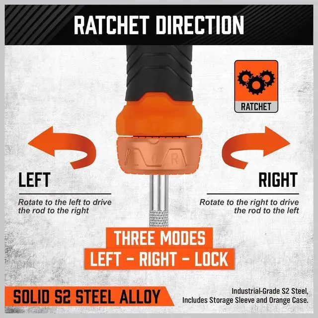 Alt view image 3 of 7 - 25-Piece Hex Screwdriver Bit Set | Metric and SAE Hex Bit Set 1/4 inch Ratcheting Magnetic Bit Driver