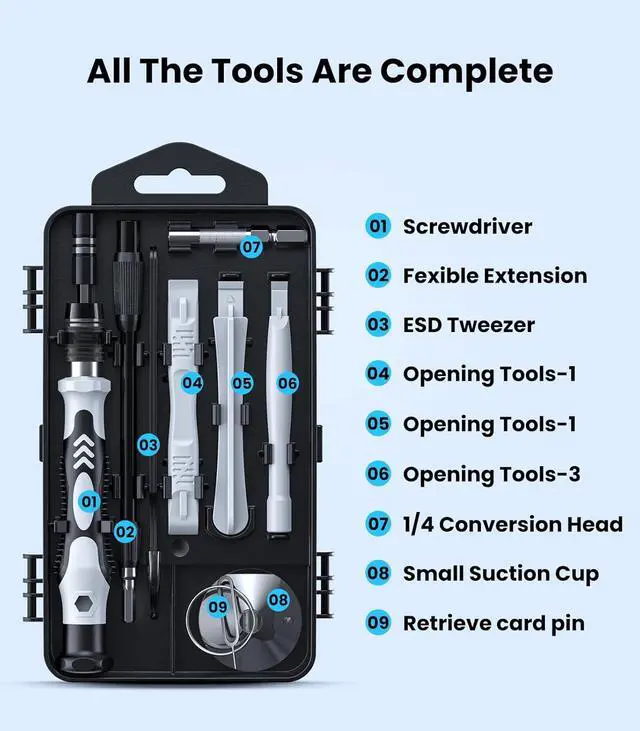 Alt view image 6 of 7 - 115-in-1 Precision Screwdriver Set [Super Durable] Mini Professional Magnetic Repair Tool Kit Small Screwdriver for Phone Computer Watch Laptop Macbook Eyeglass Electronic