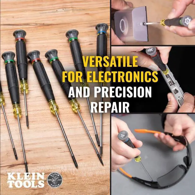 Alt view image 3 of 7 - 85617 Mini Precision Screwdriver Set Slotted Phillips TORX Cushion-Grip Handles Ideal for Terminal Blocks Electronics