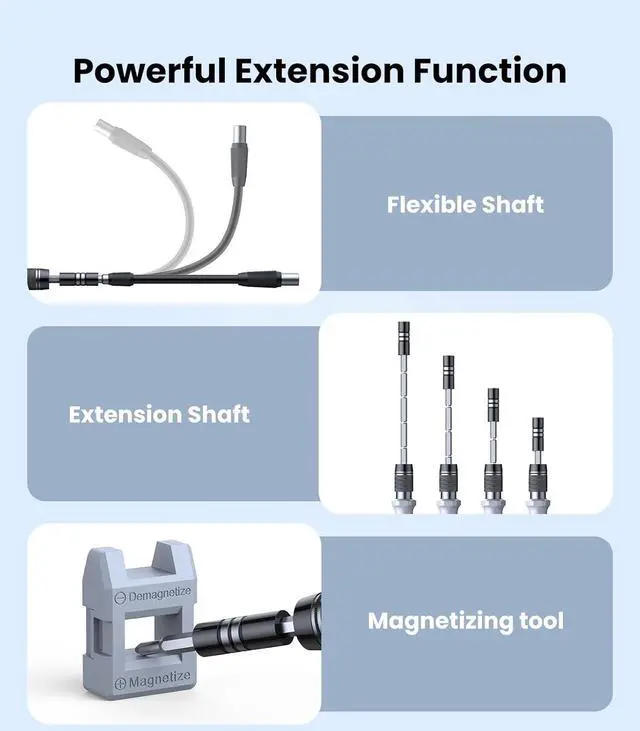 Alt view image 5 of 7 - 115-in-1 Precision Screwdriver Set [Super Durable] Mini Professional Magnetic Repair Tool Kit Small Screwdriver for Phone Computer Watch Laptop Macbook Eyeglass Electronic