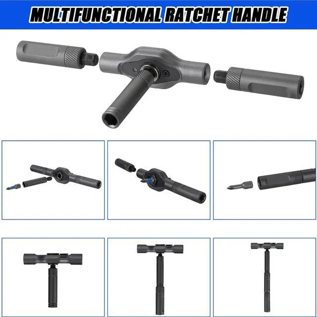 Alt view image 2 of 7 - 42 in 1 Magnetic Screwdriver Set DIY Ratchet Screwdriver Set Multi Bit Magnetic Drive with Ratchet Handle Portable Compact Repair Tool Kit for Home Electronics Furniture Computer Bike Repairs