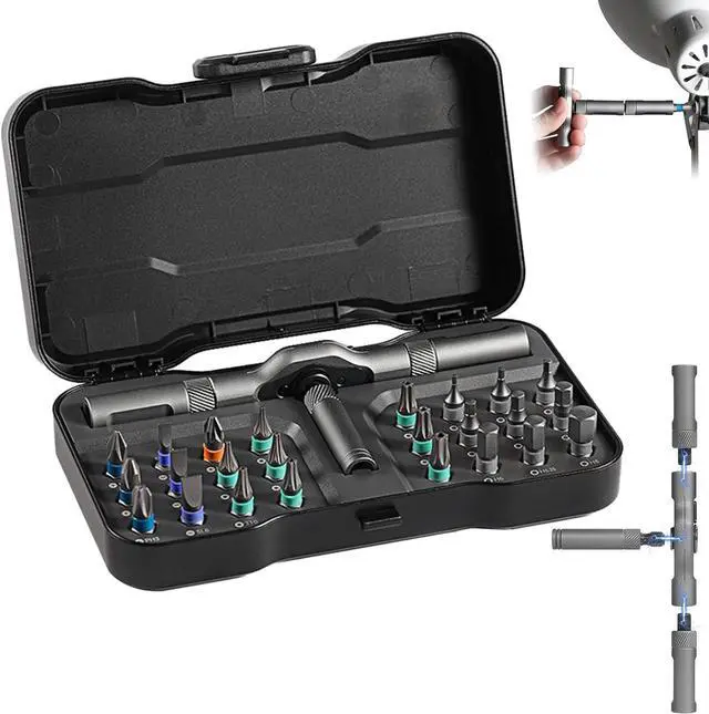 Main image of 24 in 1 Magnetic Screwdriver Set Ratchet Screwdriver Set Magnetic DIY Ratchet Handle Detachable Versatile Toolkit for PC Furniture Bicycle