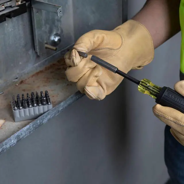 Alt view image 5 of 6 - 32510 Magnetic Multibit Screwdriver with Sturdy Torx Hex Spanner Tri-Wing Torq and Nut Tamperproof Bits and Storage Block