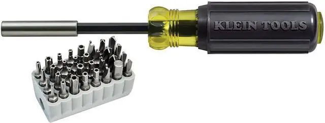 Alt view image 6 of 6 - 32510 Magnetic Multibit Screwdriver with Sturdy Torx Hex Spanner Tri-Wing Torq and Nut Tamperproof Bits and Storage Block