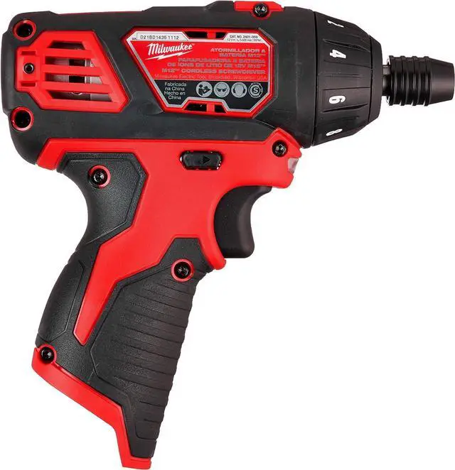 Alt view image 3 of 6 - 2401-20 M12 12-Volt Lithium-Ion Cordless 1/4 in. Hex Screwdriver (Tool-Only)
