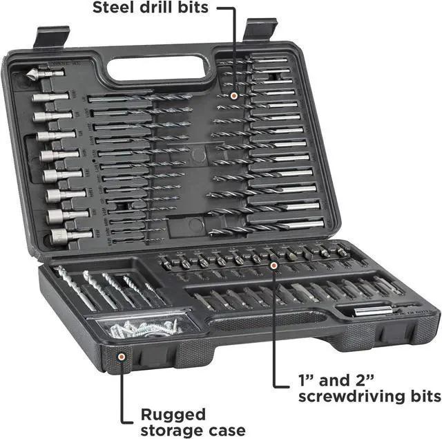 Alt view image 2 of 4 - Drill Bit Set/Screwdriver Bit Set Combo 109-Piece (BDA91109)
