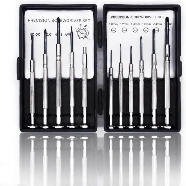 Main image of 11PCS Mini Screwdriver Set Small Tools with 11 Different Size Flathead and Phillips Screwdrivers Precision Screwdriver Set for Jewelry Watch iPhone Toys Computer Eyeglass Repair