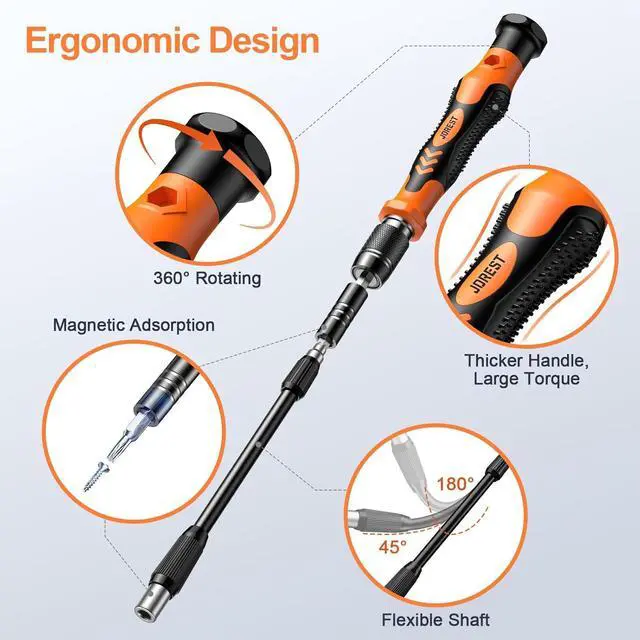 Alt view image 3 of 7 - JOREST 117 in 1 Precision Screwdriver Set Tool Gifts for Men Mini Repair Tool Kit with Torx Triwing Bits Repair for Computer Macbook Laptop PC RC PS5 iphone Electronics XBOX Glasses