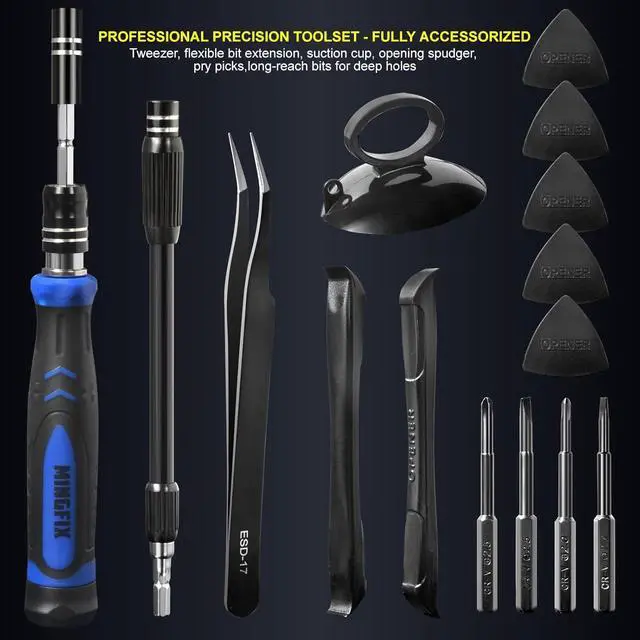 Alt view image 5 of 7 - Small Precision Screwdriver Set with 103 Multi Bits 115 in 1 Magnetic Repair Tool Kit for MacBook Laptop PC Computers iPhone Electronics PS5 PS4 Nintendo Switch Xbox Watches & Eye Glasses