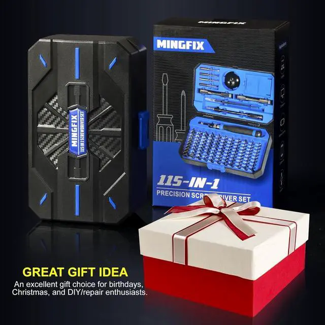 Alt view image 7 of 7 - Small Precision Screwdriver Set with 103 Multi Bits 115 in 1 Magnetic Repair Tool Kit for MacBook Laptop PC Computers iPhone Electronics PS5 PS4 Nintendo Switch Xbox Watches & Eye Glasses
