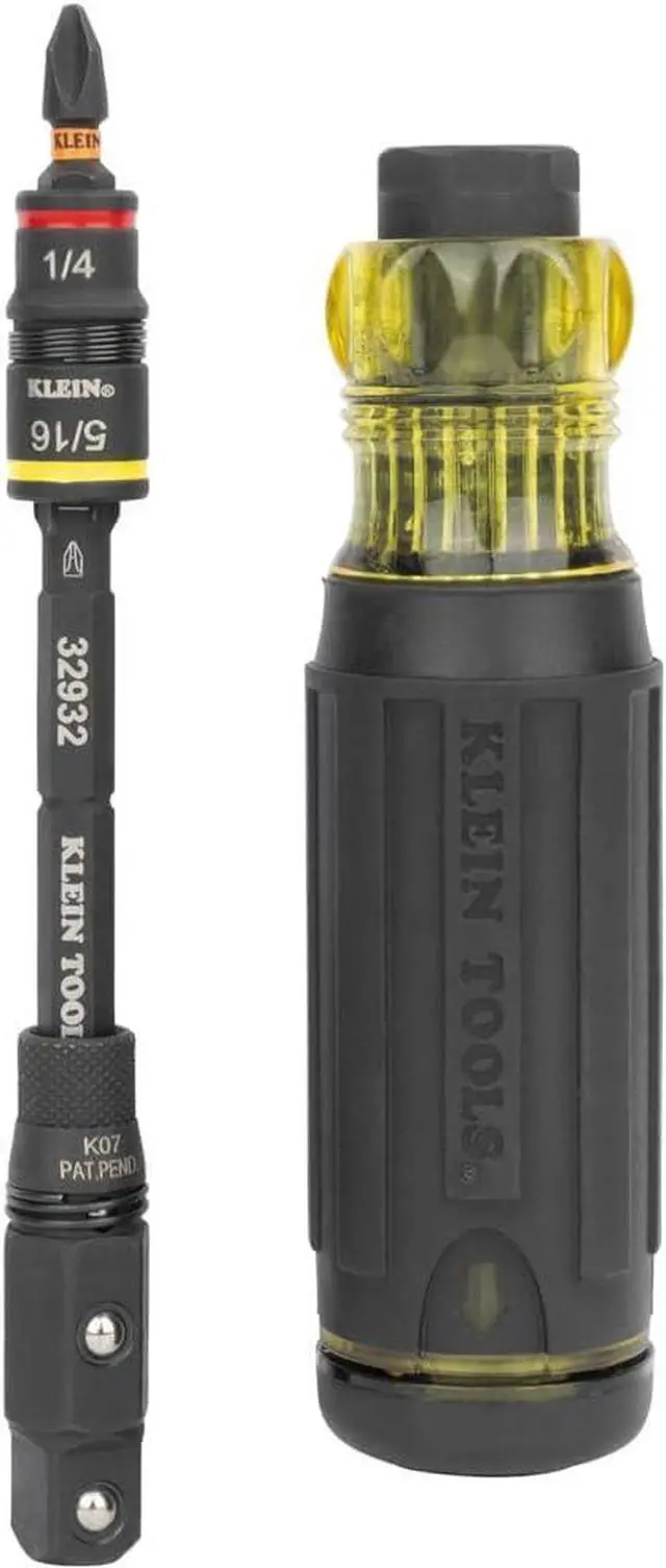 Alt view image 2 of 5 - 32516HD KNECT 16-in-1 Impact-Rated Hybrid Screwdriver/Nut Driver Magnetic Flip Socket 11 Bits 2 Nut Drivers 3/8-Inch Square Adapter