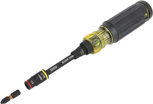 Alt view image 3 of 5 - 32516HD KNECT 16-in-1 Impact-Rated Hybrid Screwdriver/Nut Driver Magnetic Flip Socket 11 Bits 2 Nut Drivers 3/8-Inch Square Adapter