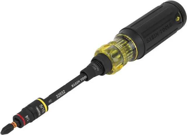 Alt view image 5 of 5 - 32516HD KNECT 16-in-1 Impact-Rated Hybrid Screwdriver/Nut Driver Magnetic Flip Socket 11 Bits 2 Nut Drivers 3/8-Inch Square Adapter