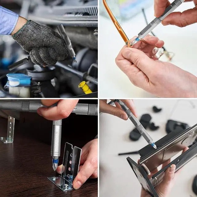 Alt view image 5 of 6 - 24-in-1 Ratchet Screwdriver Set Magnetic Precision Bits with Detachable Handle & Case Multi-Purpose Mini Screwdriver Kit for DIY Electronics Watch & Home Repair